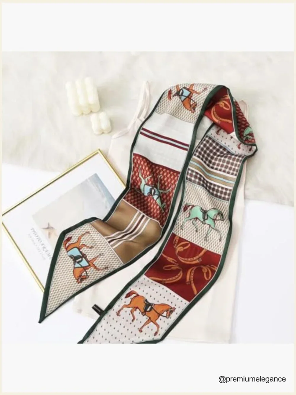 Lightweight Silk Feel Head Scarf for Hair Neck Tie Wrap 59 inches